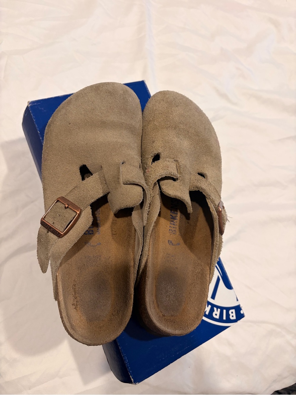 Birkenstock Kids Suede Slip-On Clog in Taupe